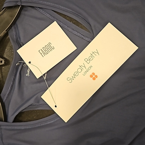 💕SWEATY BETTY💕 Ace Racerback Midi Dress ~ Navy Blue Large L NWT - Picture 11 of 16